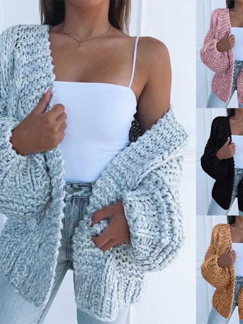 Cardigan bat shirt sweater women plush - Image 3