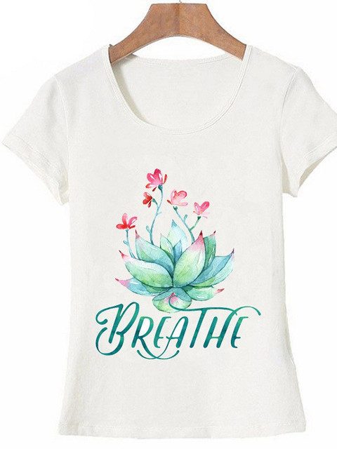 New Women T-shirts Casual Harajuku Buddha Mandala Lotus - Image 7