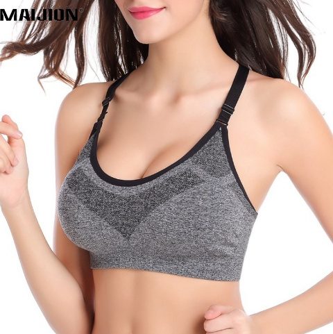 Women Shockproof Sport Bras Professional Yoga Shirts Tops, Seamless Sports Fitness Yoga Running Vest Tank Tops - Image 5