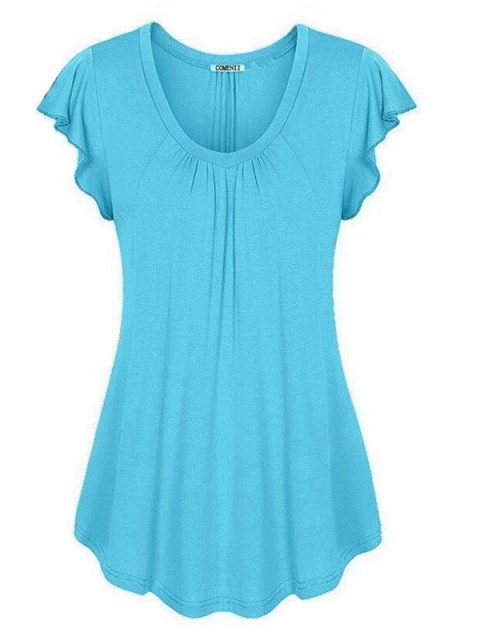 Women Dress Ladies Short Sleeves Shirts Plus Size 6xl - Image 4