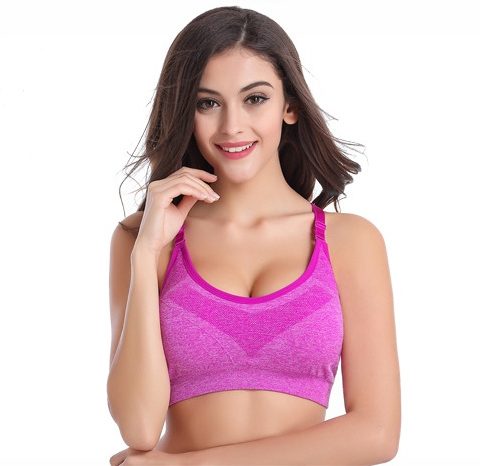 Women Shockproof Sport Bras Professional Yoga Shirts Tops, Seamless Sports Fitness Yoga Running Vest Tank Tops - Image 4