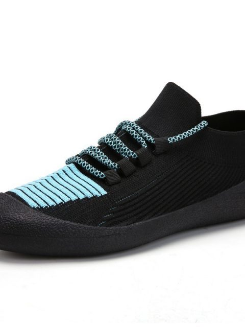 Outdoor Casual Men'S Shoes Round Toe Solid Color Casual Lace-Up Sneakers For Men - Image 3