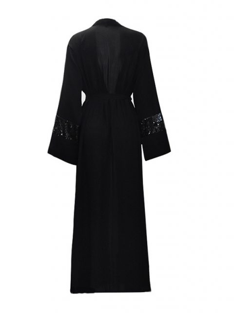 Sequin Patchwork Cardigan Robe For Women - Image 6