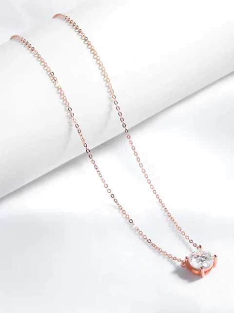 1-5CT Rose Gold Color Moissanite Necklace for Women D Color Sparkling Classic Lab Diamon Pendant Sterling Silver 925 100% - Image 14