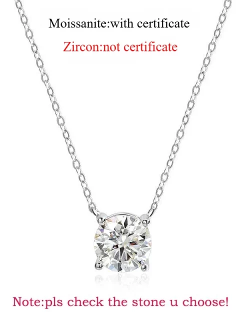 1-5CT Rose Gold Color Moissanite Necklace for Women D Color Sparkling Classic Lab Diamon Pendant Sterling Silver 925 100% - Image 10