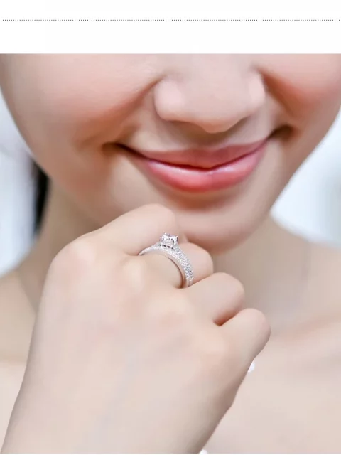 1 pair Vintage Halo 925 Sterling Silver Wedding Ring Set For Women Lady Anniversary Gift Jewelry Bulk Sell - Image 6