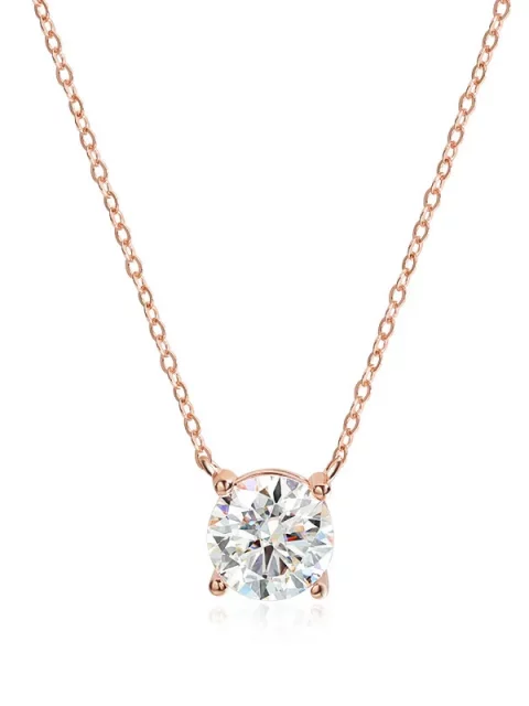 1-5CT Rose Gold Color Moissanite Necklace for Women D Color Sparkling Classic Lab Diamon Pendant Sterling Silver 925 100% - Image 18