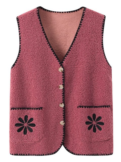 Vest Cardigan For Elderly Women Waistcoat - Image 3