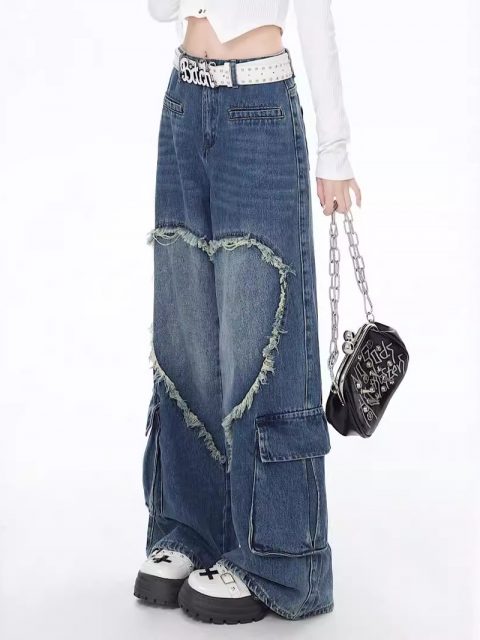 American Street Washed Tie-dyed Jeans Women - Image 3