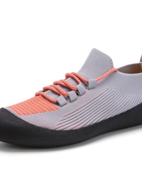 Outdoor Casual Men'S Shoes Round Toe Solid Color Casual Lace-Up Sneakers For Men - Image 5